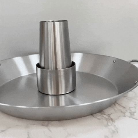 Luxora Round Roasting Pan with Chicken Rack Holder Dishwasher Safe Holiday Use
