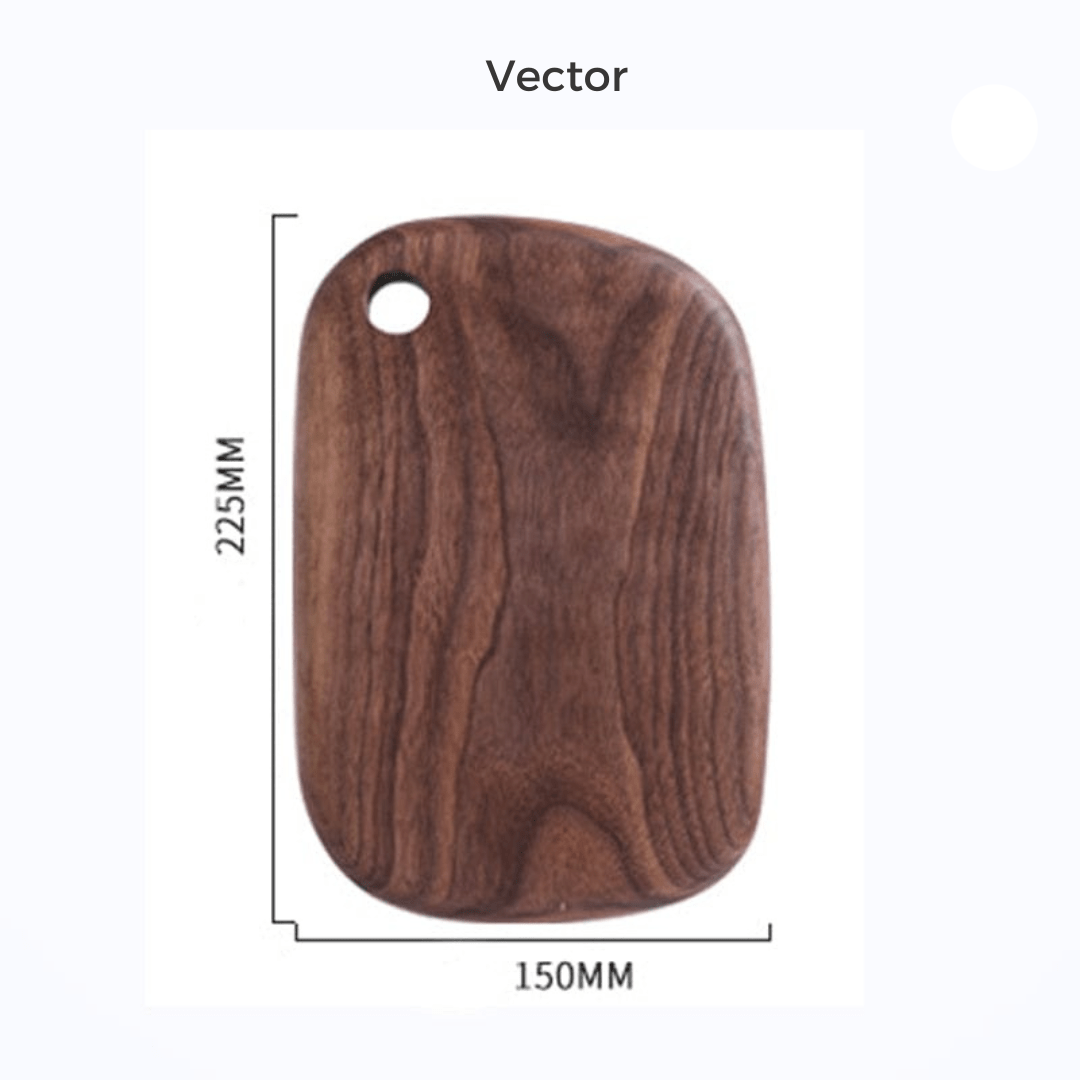 LuxRoyale Walnut Wood Chopping Board - Rustic & Durable Cutting Surface for Kitchen
