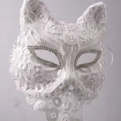 Venice Carnival Cat Mask Black Masquerade Graduation Party Accessories Women Elegant Halloween Cosplay Masks 13