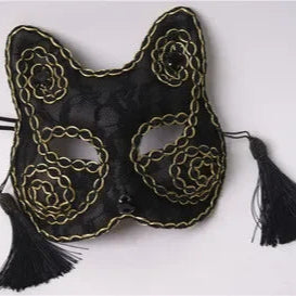 Venice Carnival Cat Mask Black Masquerade Graduation Party Accessories Women Elegant Halloween Cosplay Masks 17