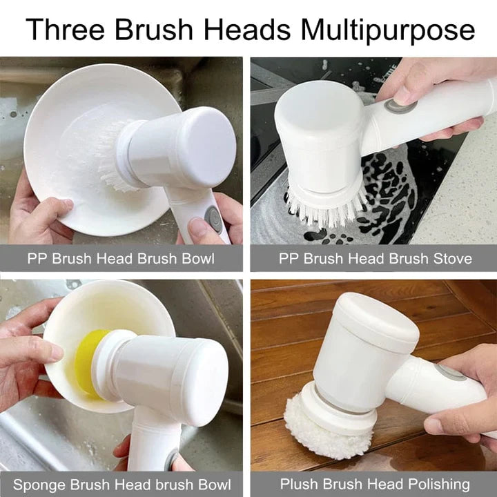 Luxora Electric Cleaning Brush Cordless with Replaceable Heads