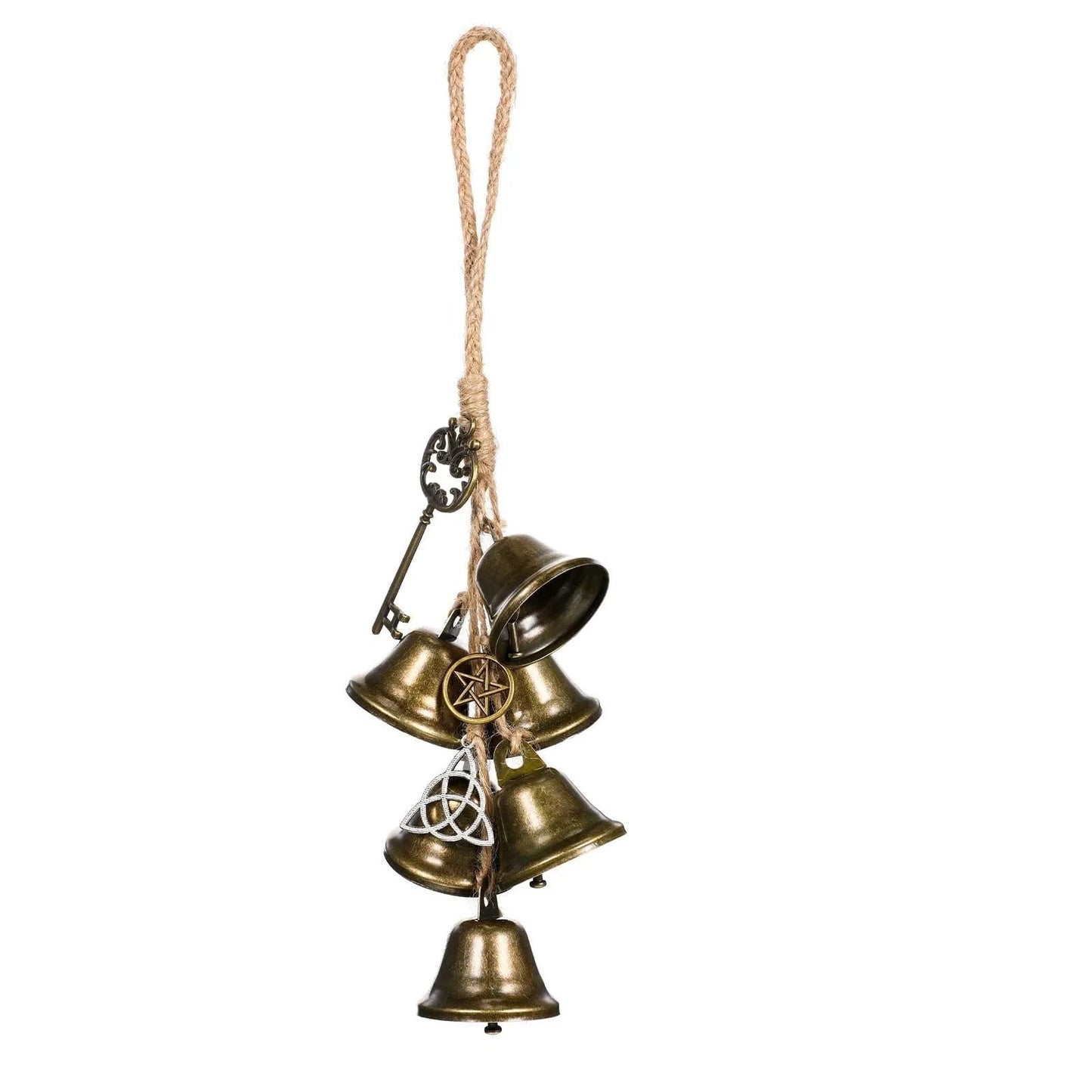 Witch Bells Protection Hangers Wreath Handmade Hanging Magic Wind Chimes for Home Door Doorknob Witchcraft Decora 7