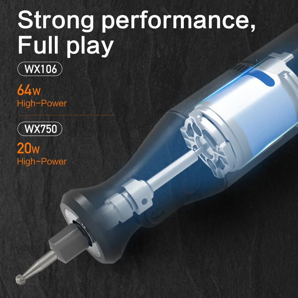 Worx 8V Rotary Tool WX106 Cordless Mini Drill Engraving Grinding Polishing Machine USB Charger Variable Speed Power Tools Set 3
