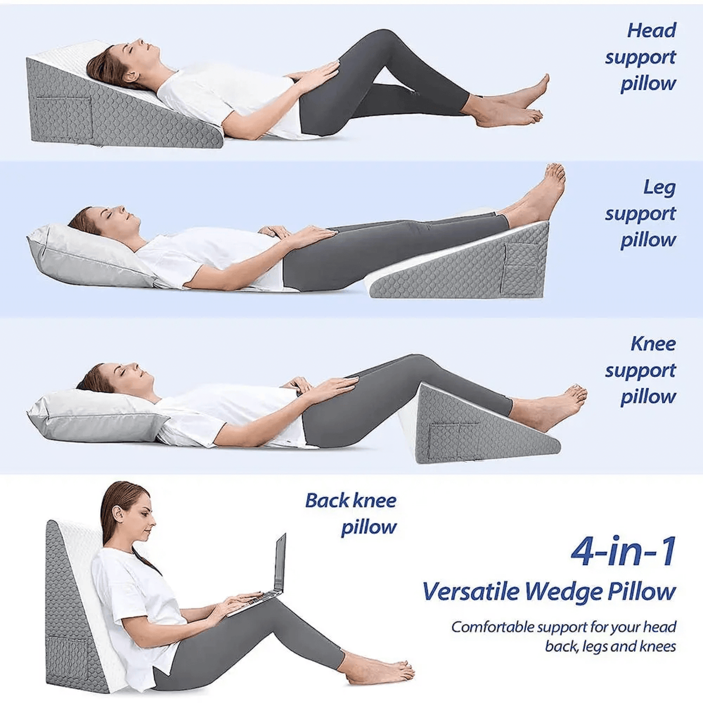 RoyaleGlow Wedge Acid Reflux Cushion for Comfort Relief