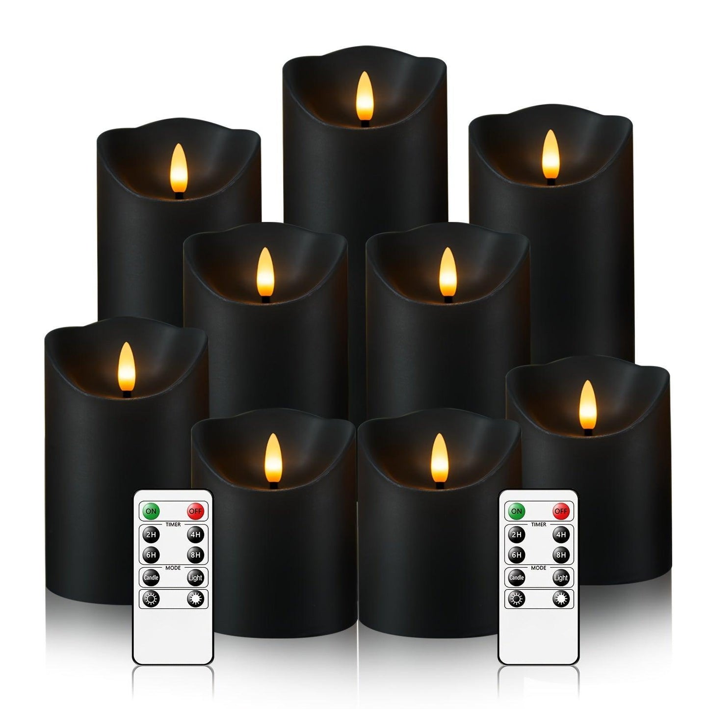 Luxora 9pcs Flickering Flameless Candles Set – LED Set with Remote & Timer for Home Decor