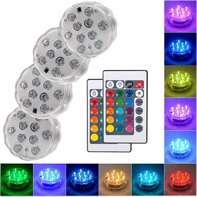 RoyaleGlow Submersible LED Pool Lights 10 Lamps Set