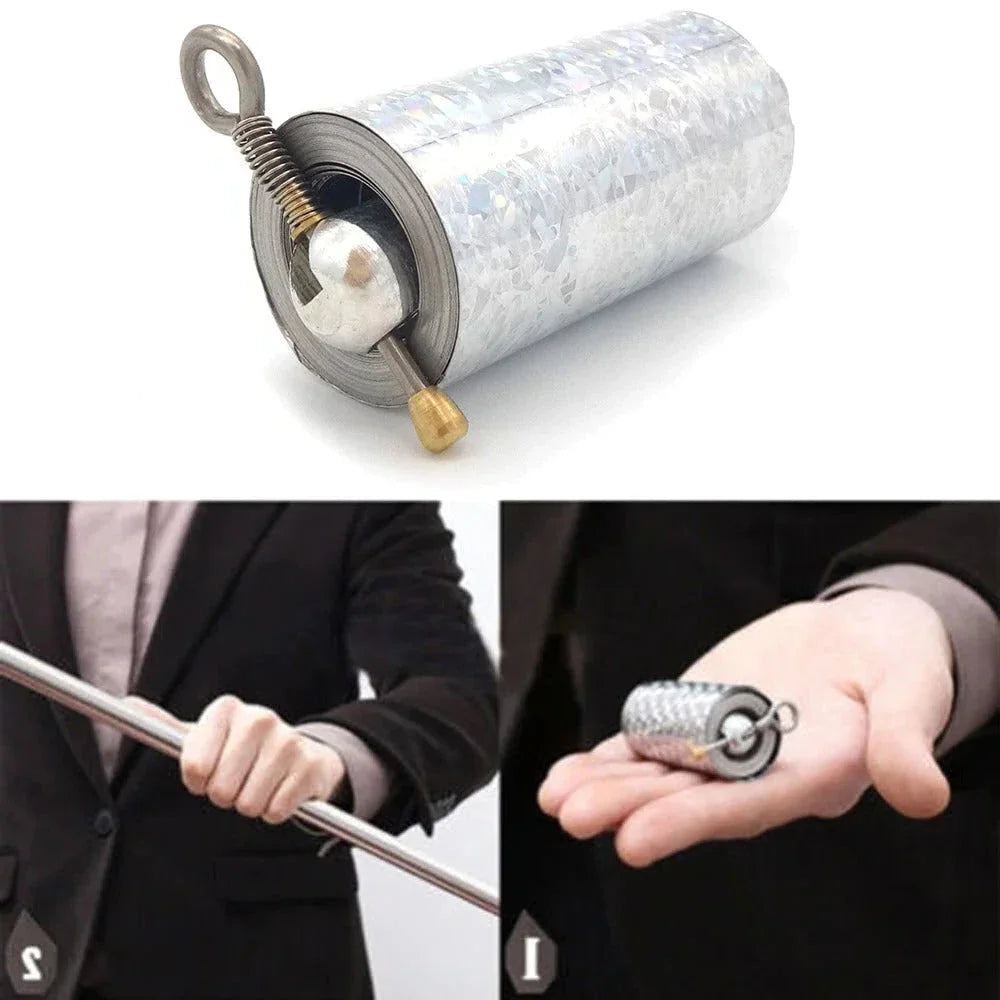 Rayvia Martial Arts Pocket Staff - High Quality Stainless Steel Silver