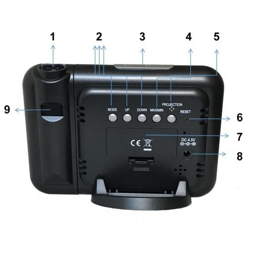 LuxRoyale Projection Clock with Temperature and Humidity