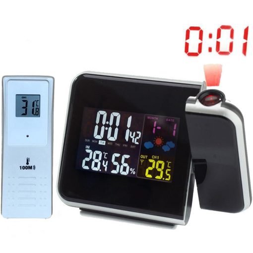 LuxRoyale Projection Clock with Temperature and Humidity