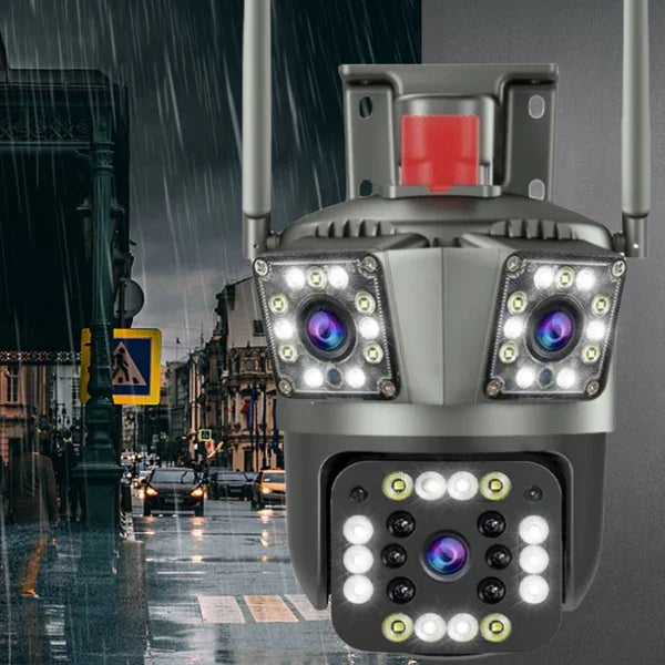 Royaleva Dual Lens Outdoor Waterproof Wireless Wifi HD Triple Security Camera