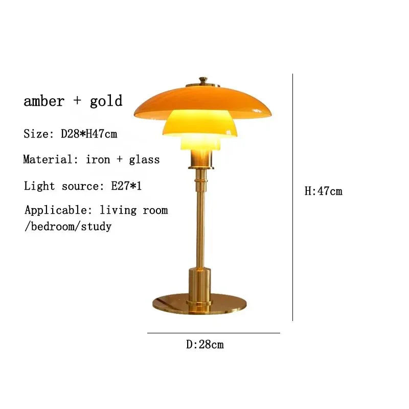 RoyaleGlow Aimon Desk Lamp with Art Deco Design