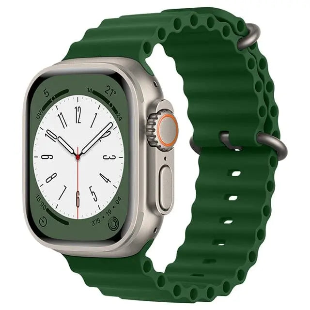RoyaleGlow Waterproof Apple Watch Compatible Band – Secure Fit for Sports & Swimming