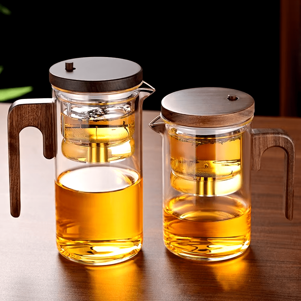 RoyaleGlow Artisan Tea Infuser with Push-Button Release