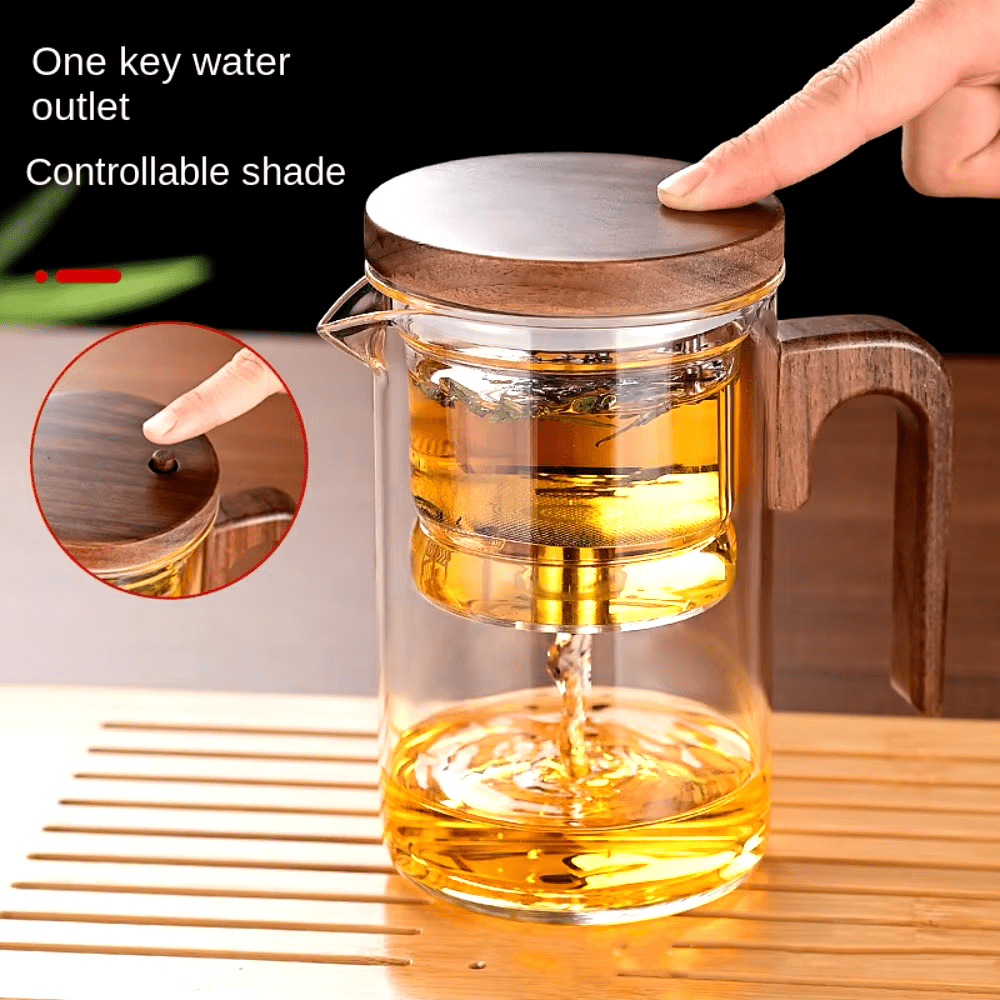 RoyaleGlow Artisan Tea Infuser with Push-Button Release