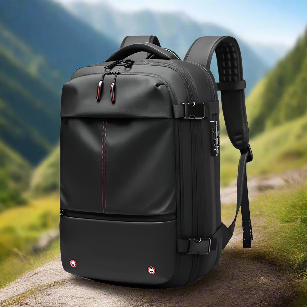 RoyaleGlow Airbak Compression Backpack - Built-in Vacuum System
