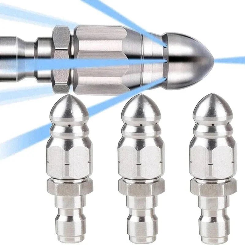 Royaleva Pressure Washer Sewer Jetter Nozzle with 1/4'' Quickly Connector