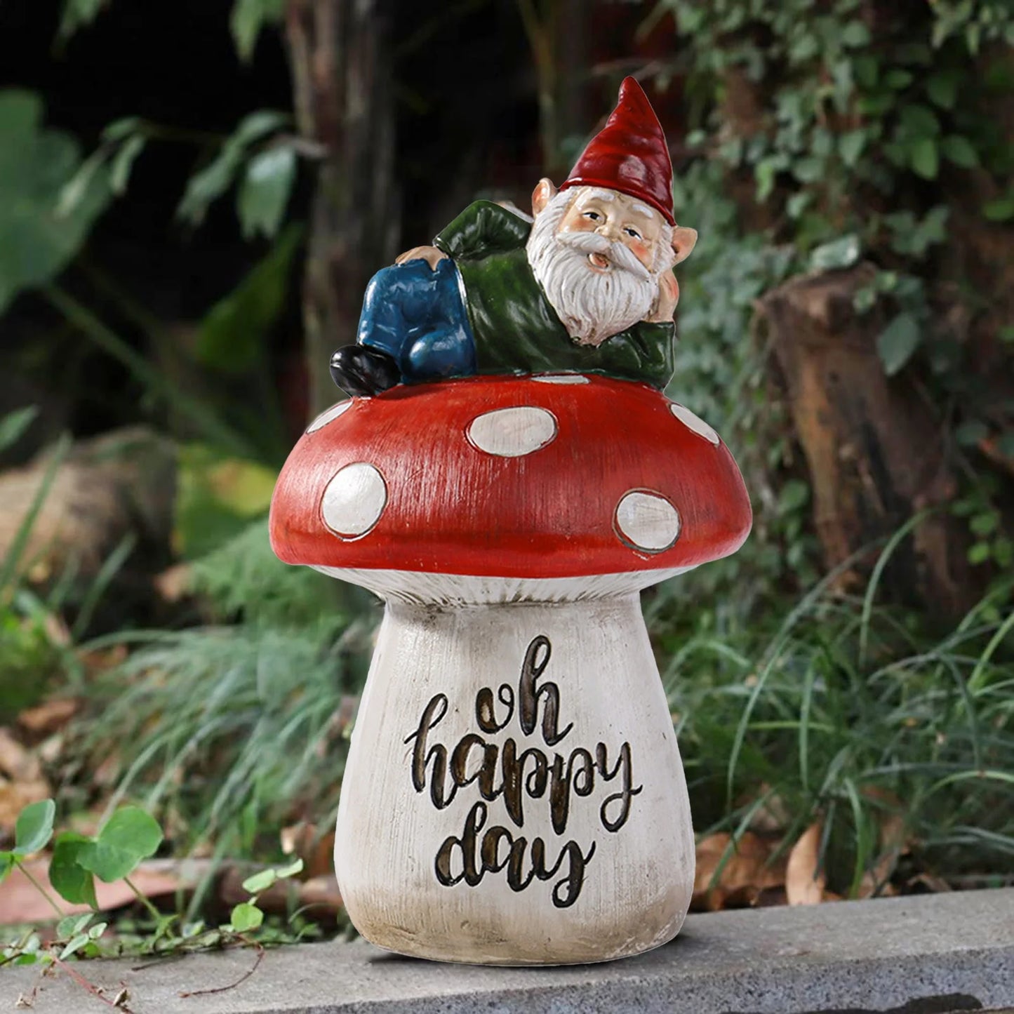Royaleva Garden Mushroom Decoration - Whimsical Gnome Statues for Home and Outdoor Spaces - A
