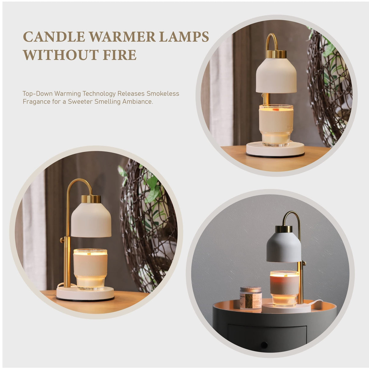 Adjustable Height Candle Melting Lamp – Stylish Wax Warmer for Cozy & Aromatic Ambiance - Royale Basic