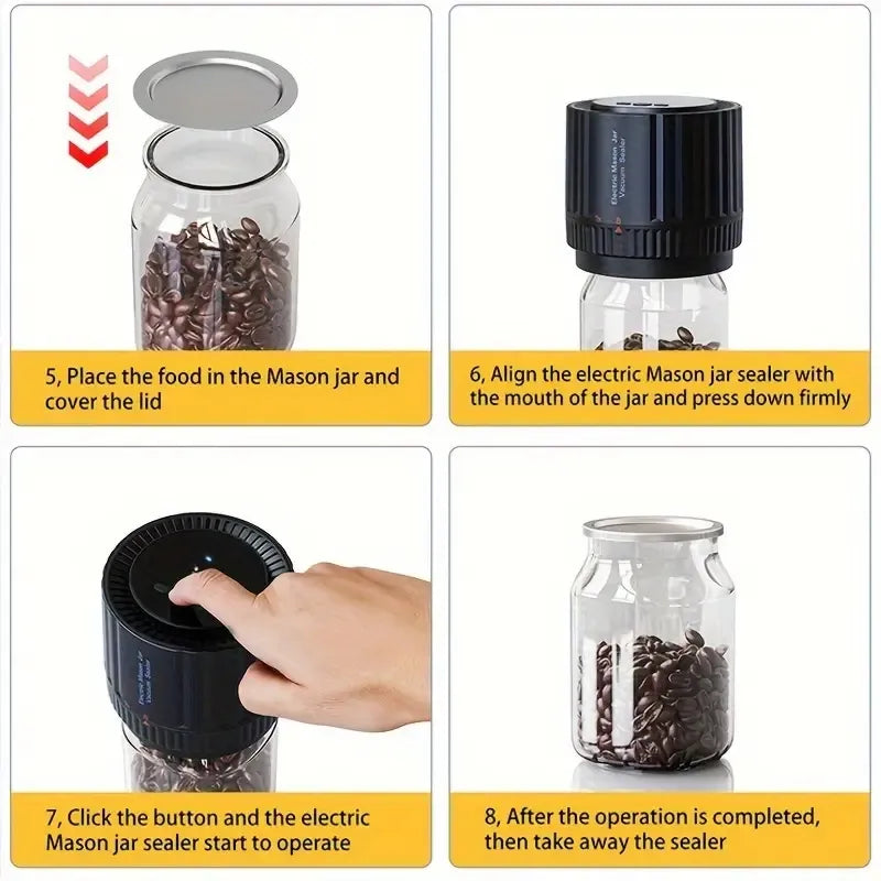 Rayvia Mason Jar Vacuum Sealer – Airtight Food Preservation for Maximum Freshness