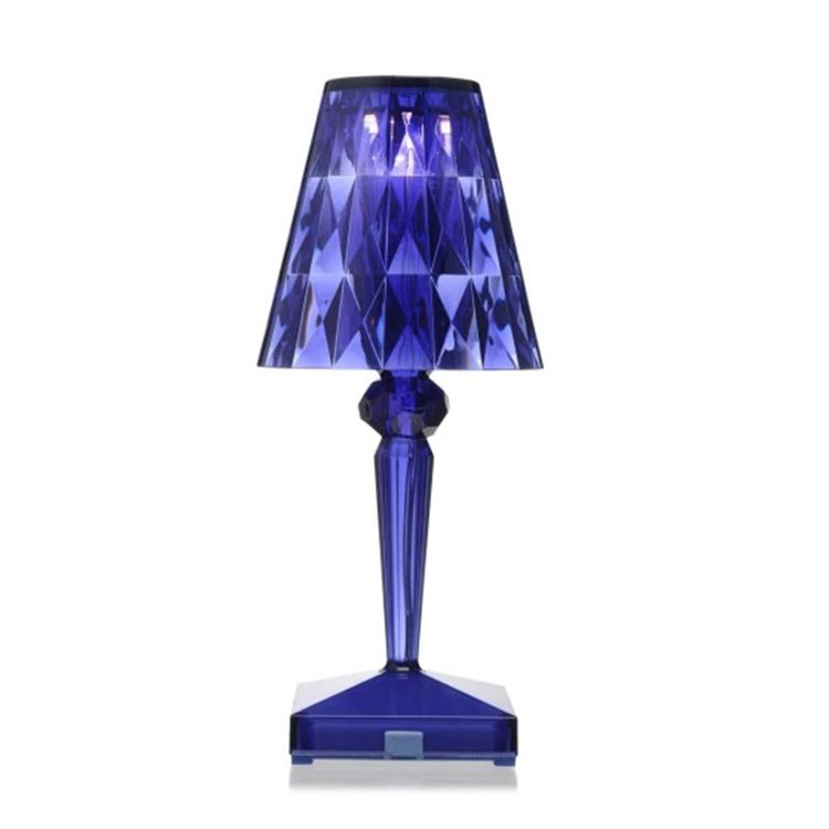 RoyaleGlow Crystal Wireless LED Lamp | Touch Control & Rechargeable Indoor/Outdoor Light - Blue