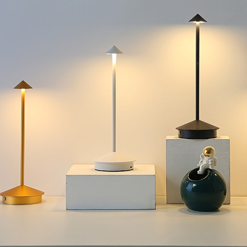 Cordless Lamp - Rechargeable LED Desk Light with Touch Control for Indoor & Outdoor Use - Golden