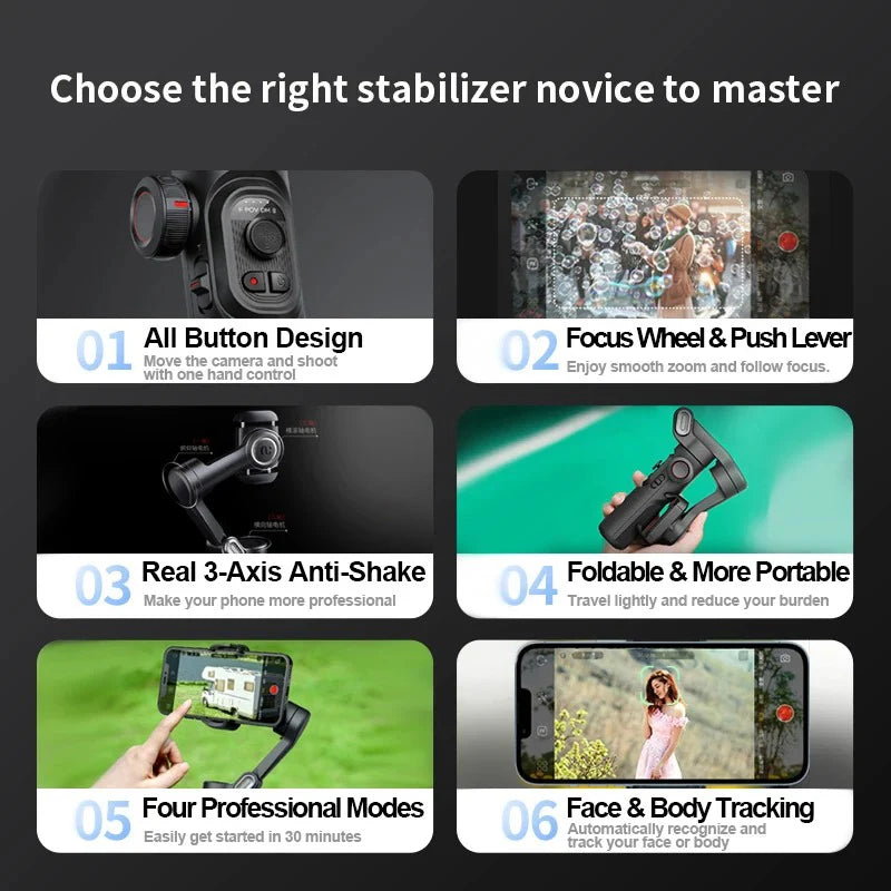 RoyaleGlow Smartphone Gimbal Stabilizer for Smooth Videos