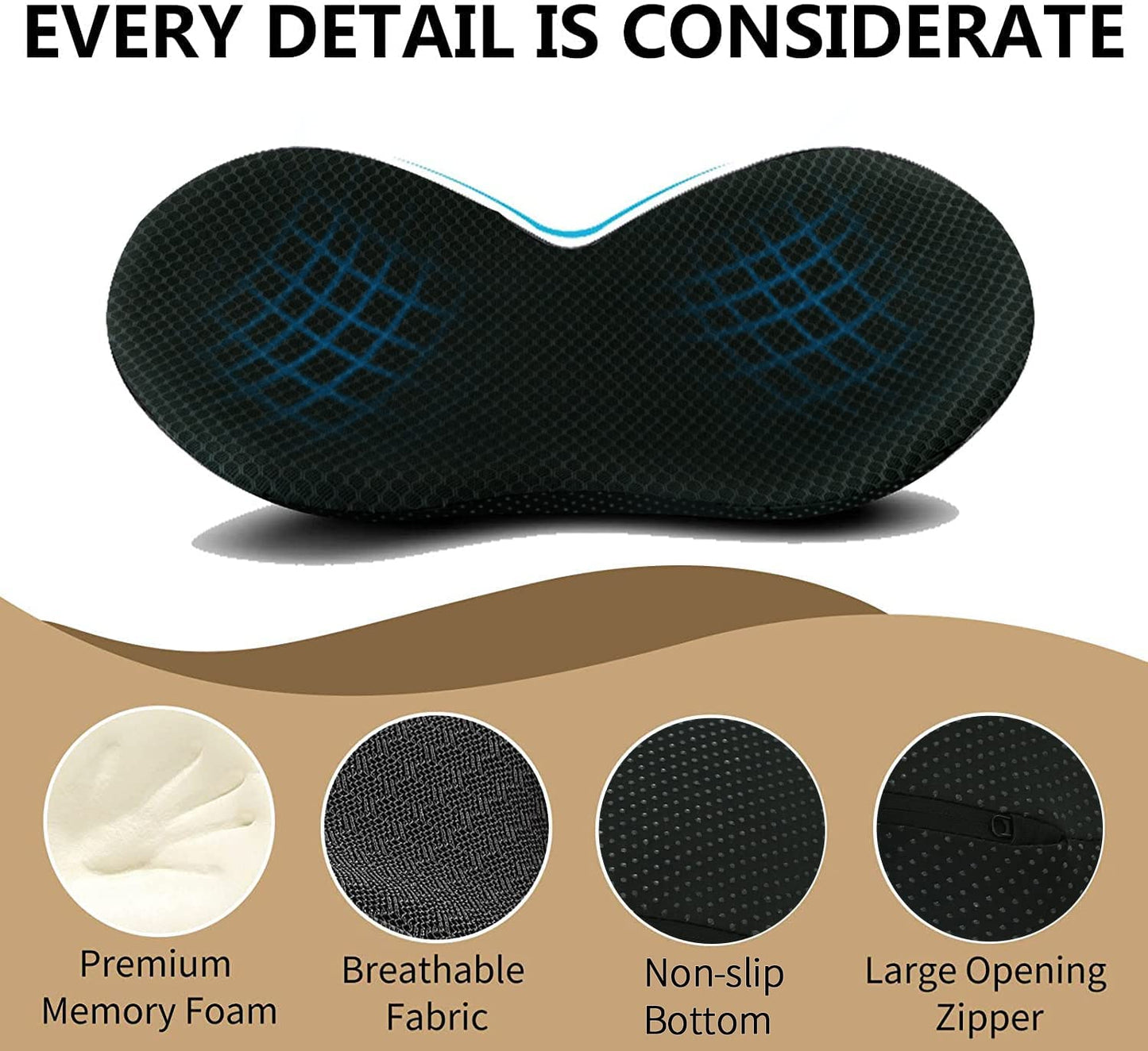 Luxora Car Seat Cushion for Shorter Drivers - Comfort Support