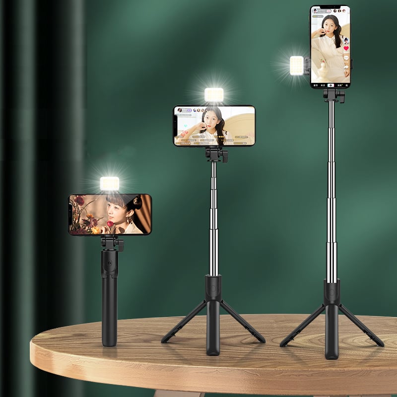 RoyaleGlow 6 In 1 Wireless Bluetooth Selfie Stick With Fill Light