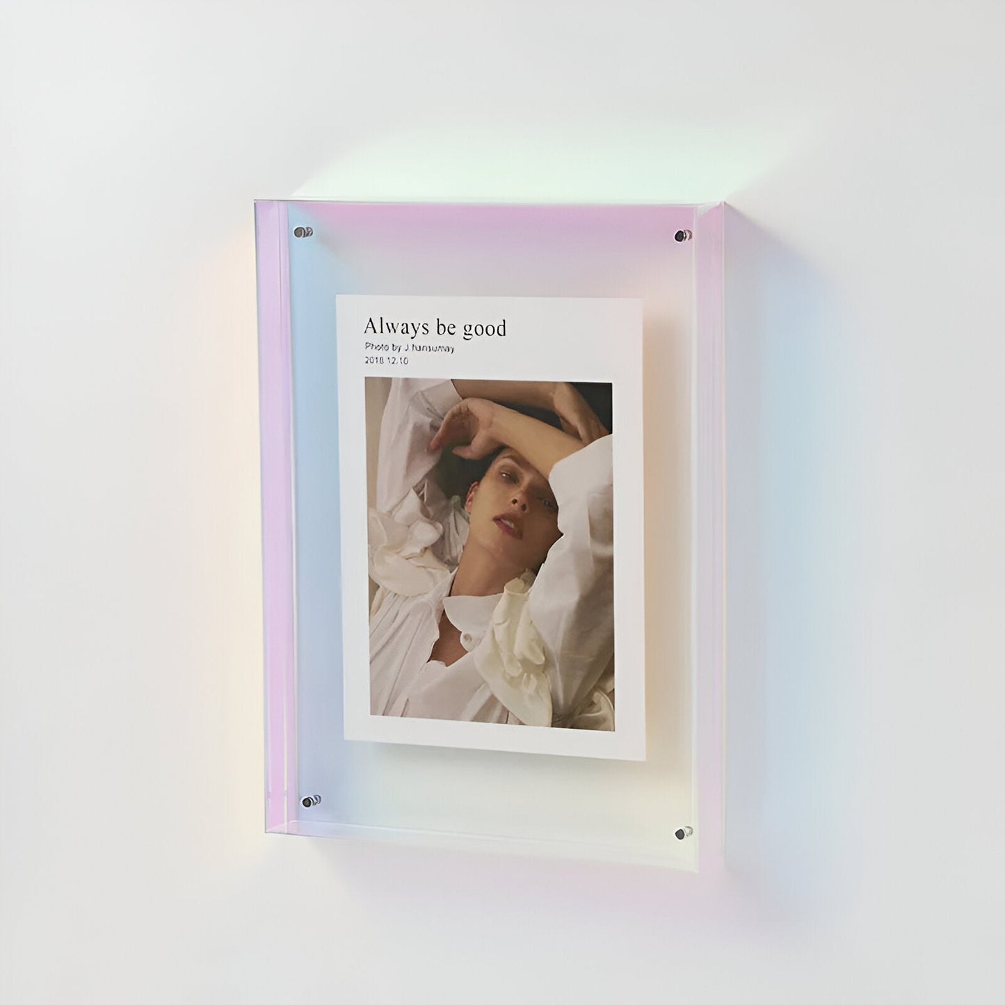 Luxora AcryGlow – Transparent Photo Frame with Modern Minimalist Design