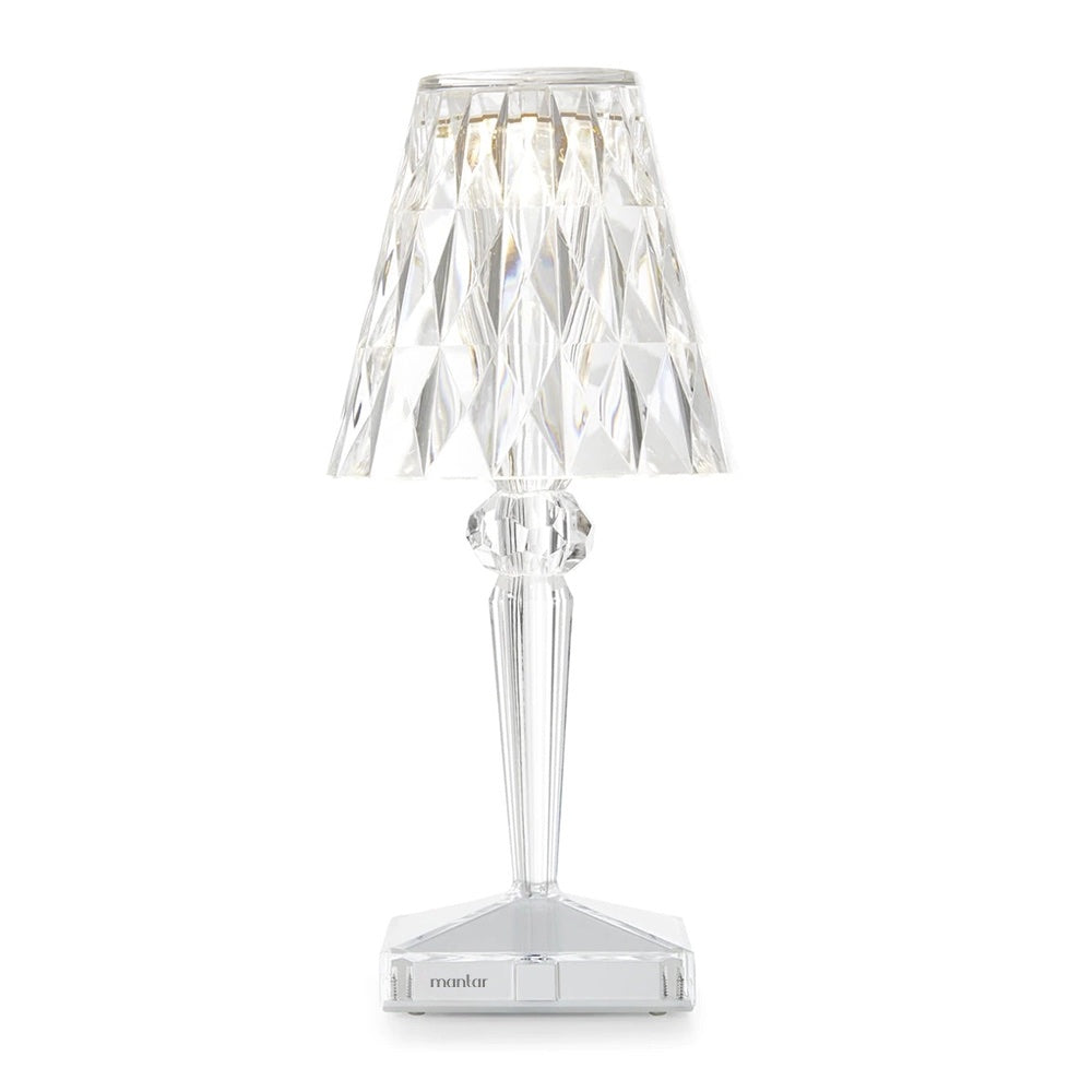 RoyaleGlow Crystal Wireless LED Lamp | Touch Control & Rechargeable Indoor/Outdoor Light - Transparent