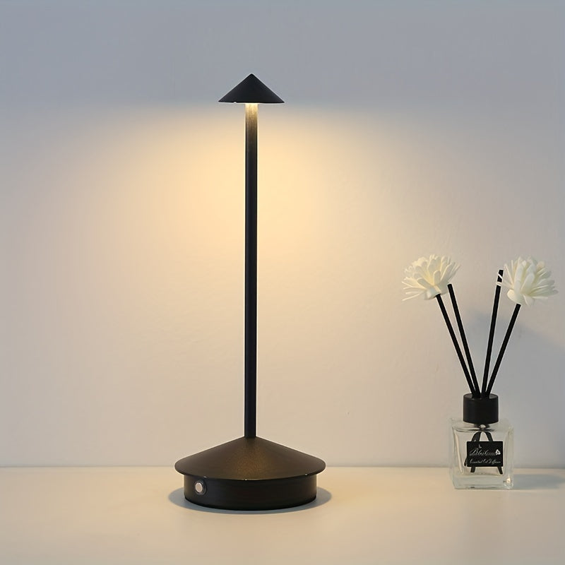 Cordless Lamp - Rechargeable LED Desk Light with Touch Control for Indoor & Outdoor Use - Black