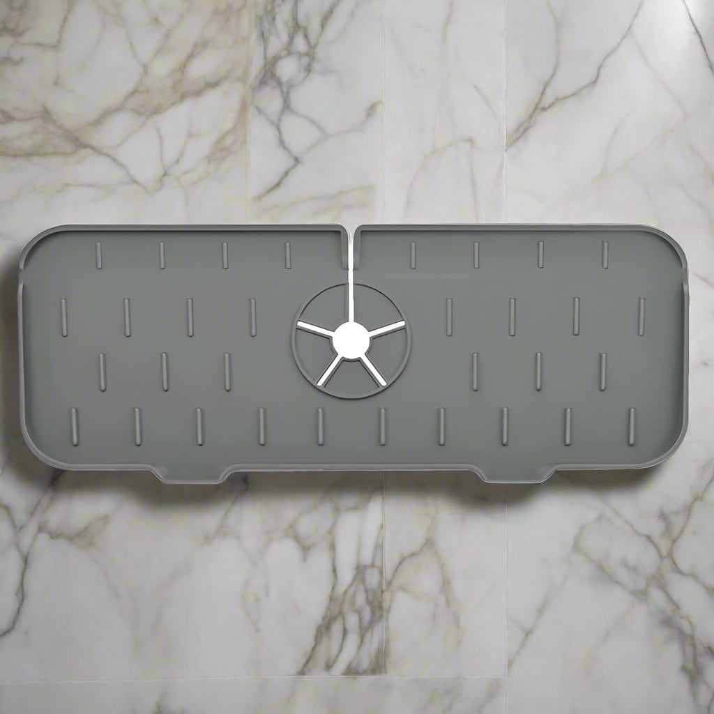 Luxora Silicone Faucet Handle Drip Catcher Tray - Flexible Mat