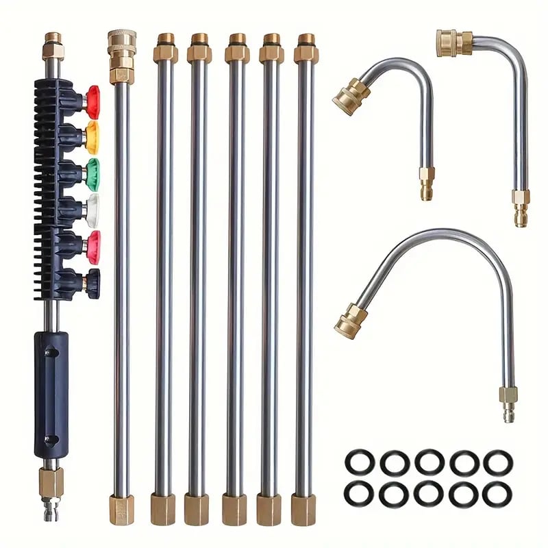 Luxora 4000 PSI Telescoping High Pressure Washer Wand Set for Gutter & Roof Drainage & Walls Cleaning