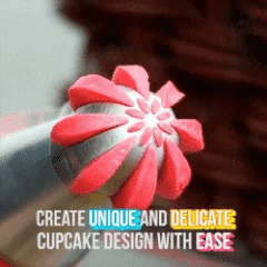 RoyaleGlow Cake Decor Piping Tips Set with Coupler