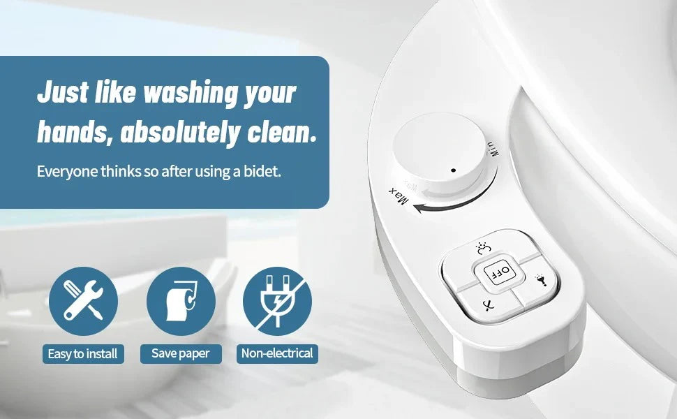 Luxora Toilet Bidet Attachment with Dual Nozzle System