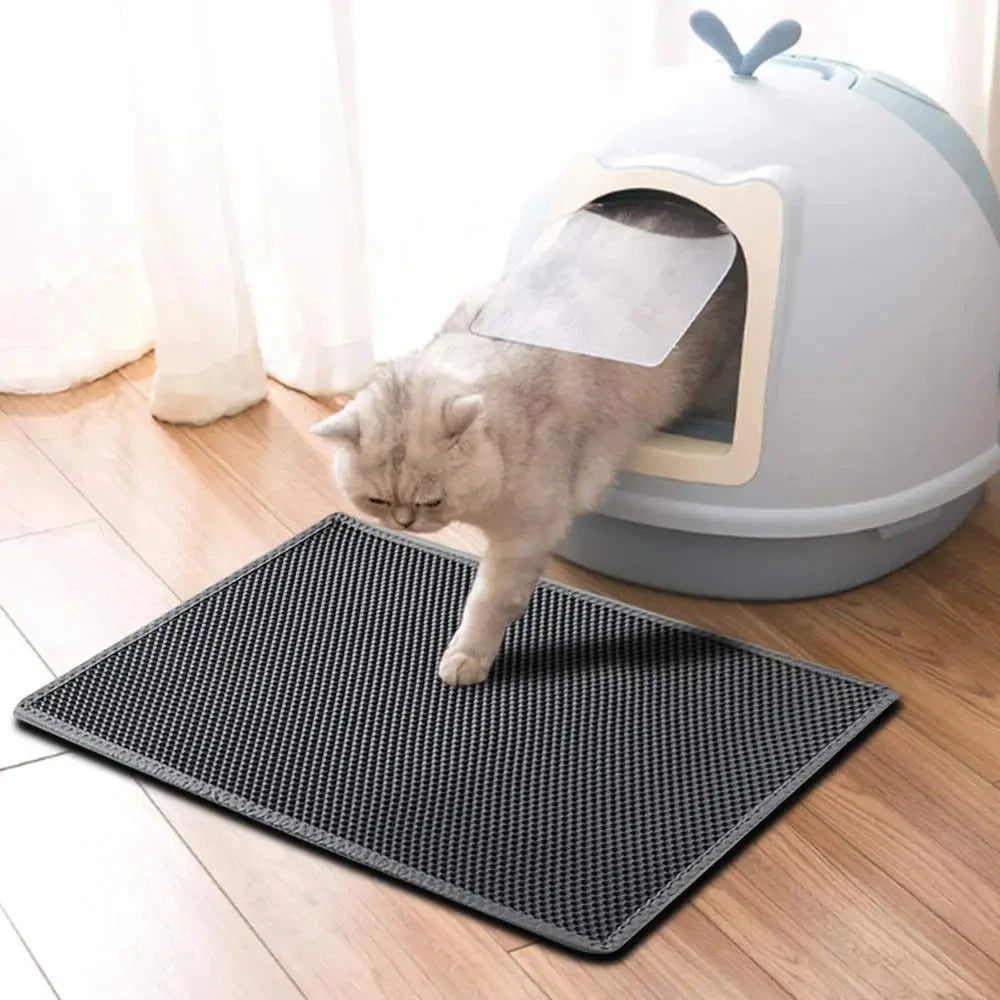 Luxora Cat Litter Mat with Honeycomb Design for Easy Cleanup