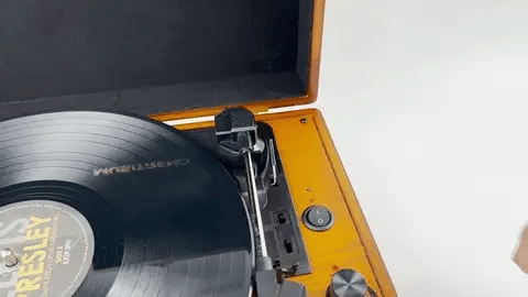 RoyaleGlow Vintage Suitcase-Style Vinyl Turntable Record Player
