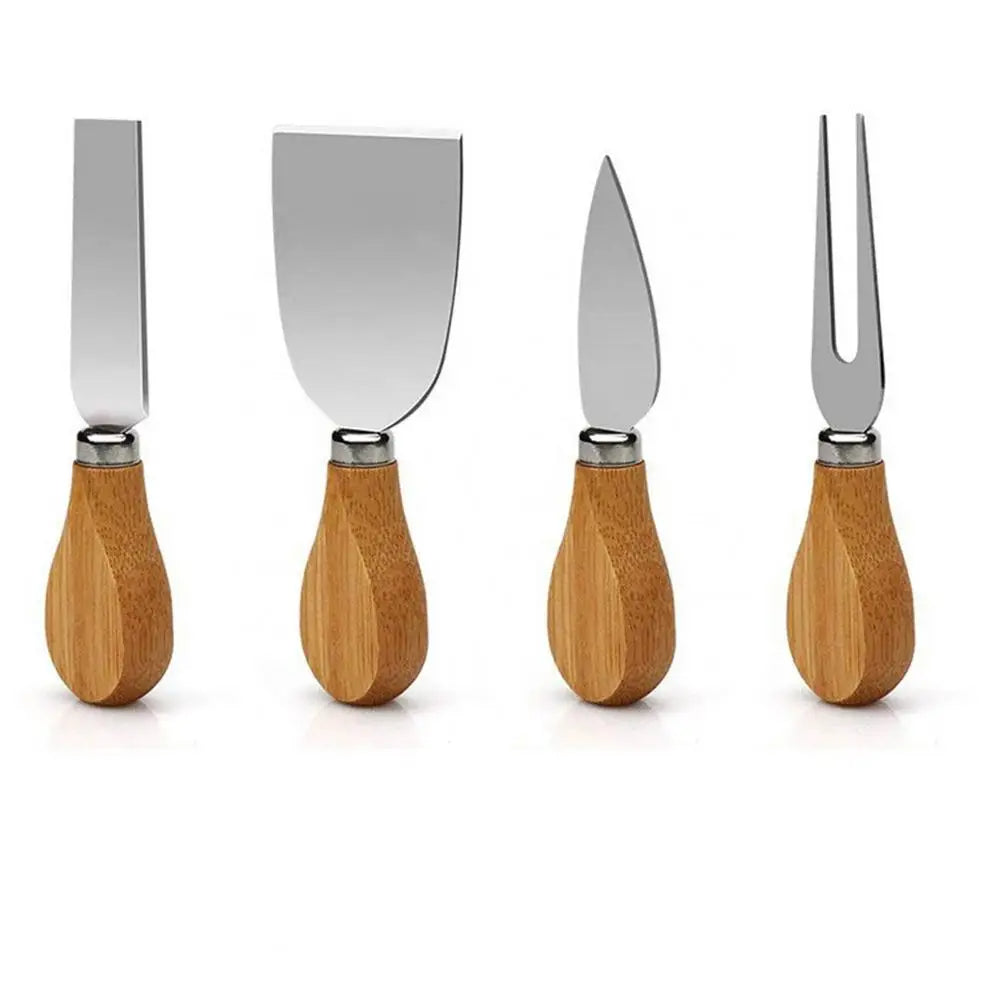 Luxora Bamboo Cheese Board with Integrated Drawer and Knives