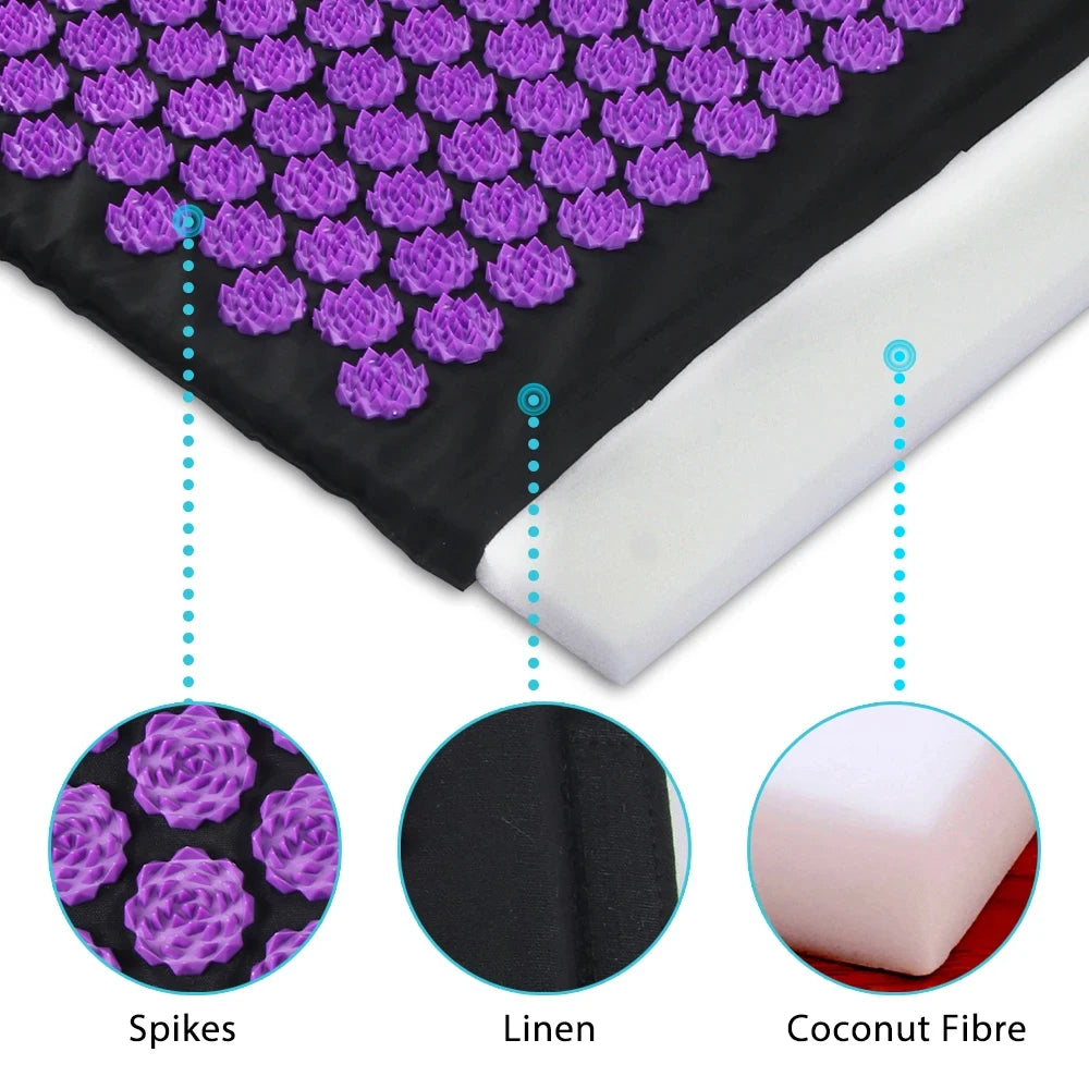 Royaleva Acupressure Yoga Mat with Supportive Pillow