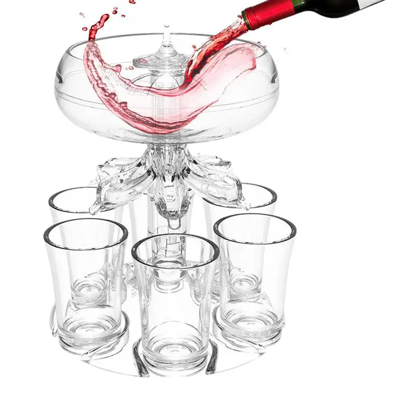 Royaleva 6 Shot Glass Drink Dispenser for Parties