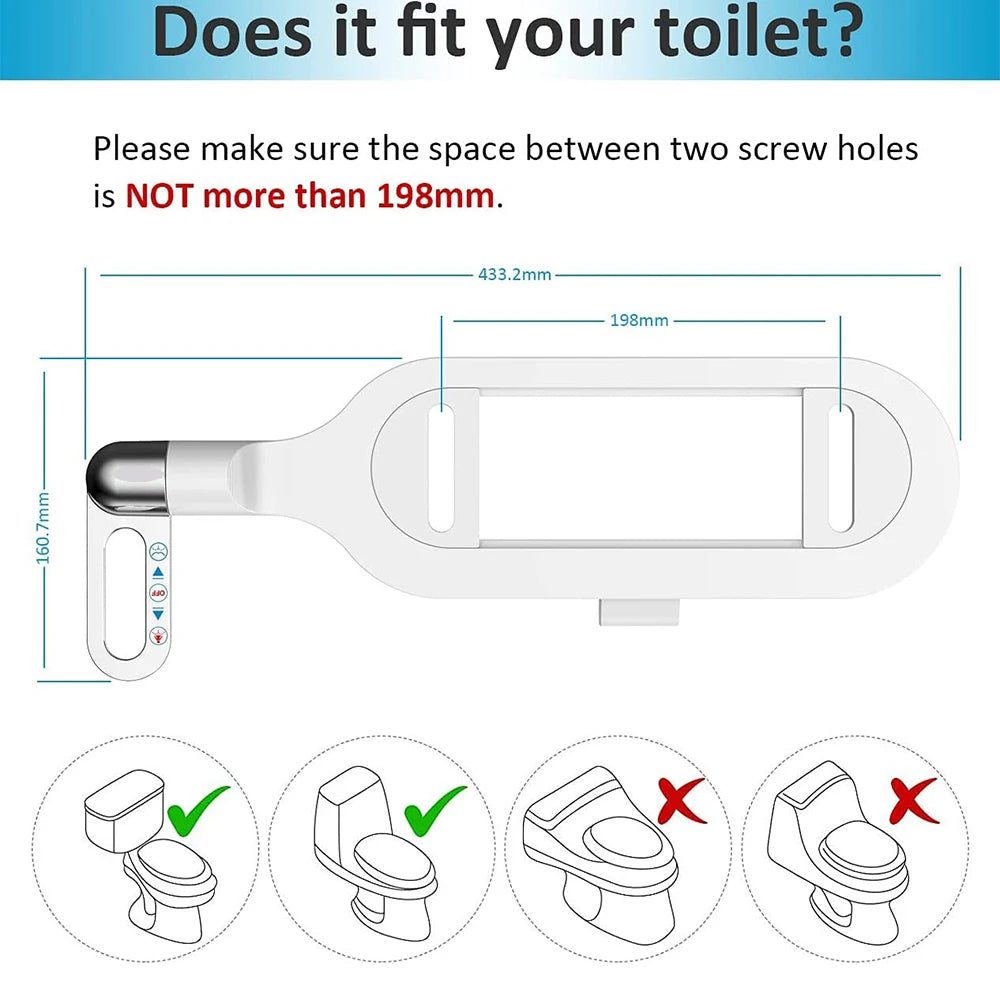 RoyaleGlow Ultra-Thin Bidet Attachment for Toilet