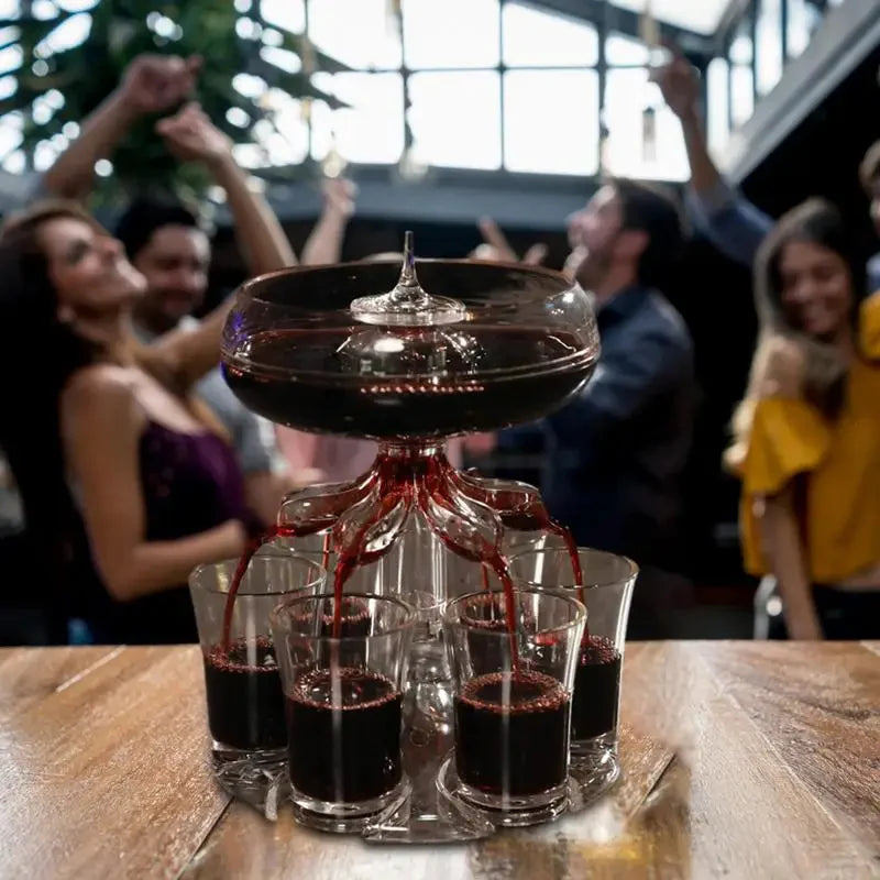Royaleva 6 Shot Glass Drink Dispenser for Parties