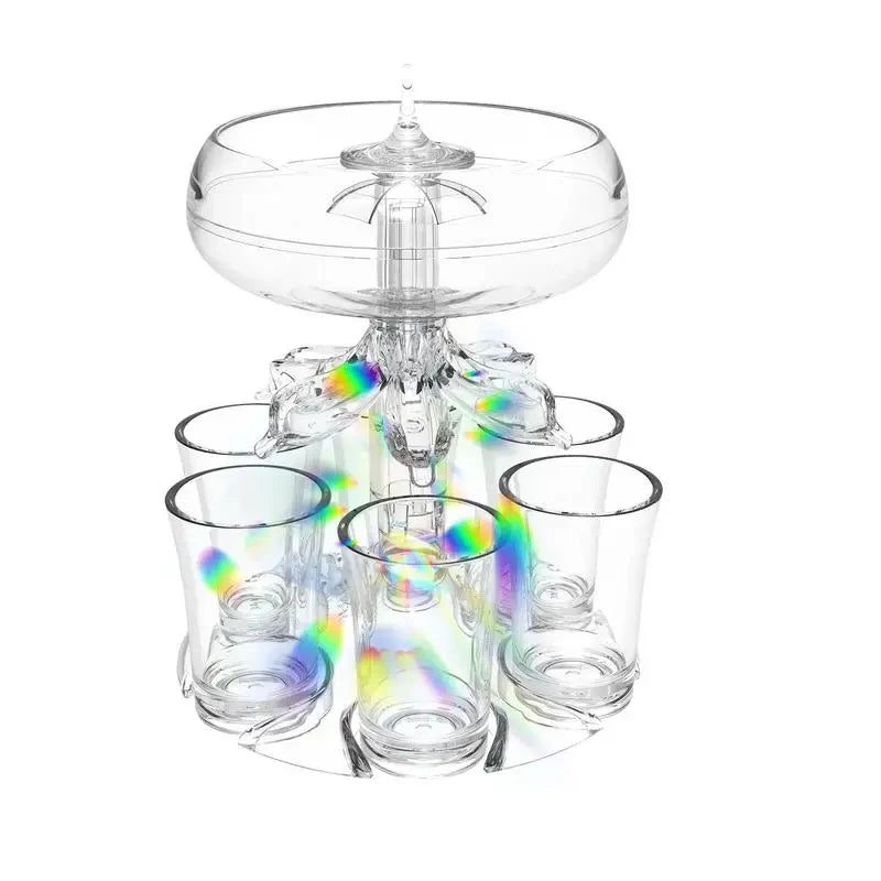 Royaleva 6 Shot Glass Drink Dispenser for Parties