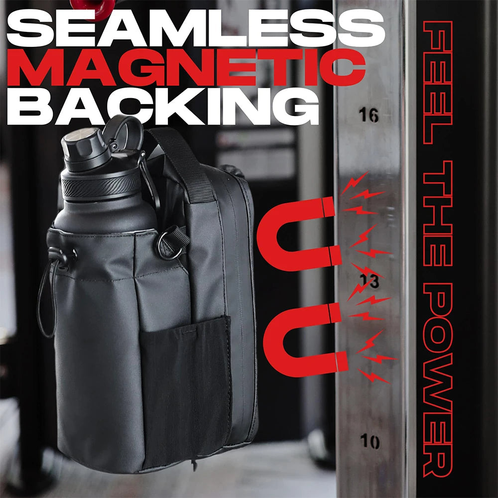 Royaleva Magnetic Water Bottle Gym Bag with Sling Design