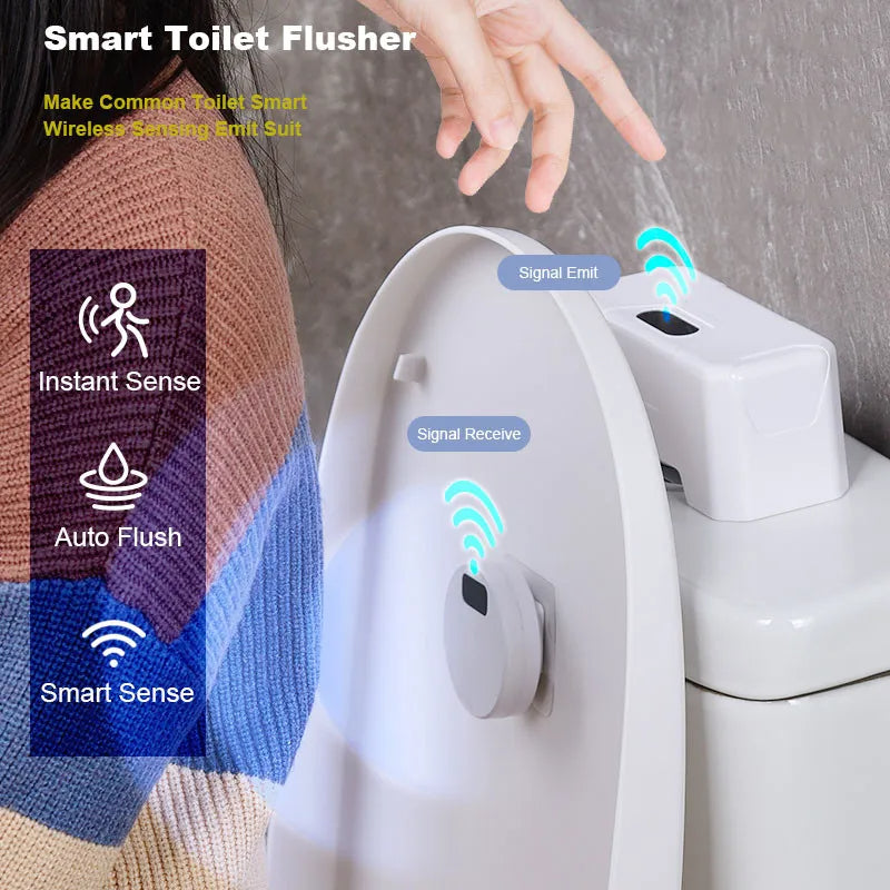 RoyaleGlow Smart Infrared Sensor Toilet Flusher Upgrade
