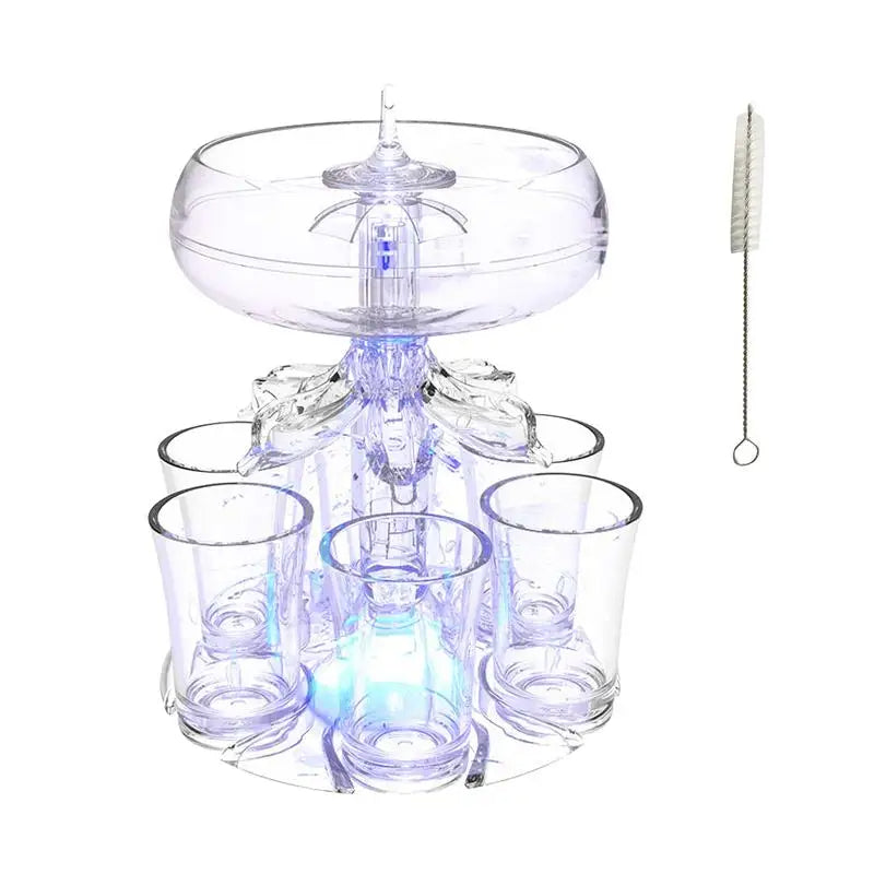 Royaleva 6 Shot Glass Drink Dispenser for Parties