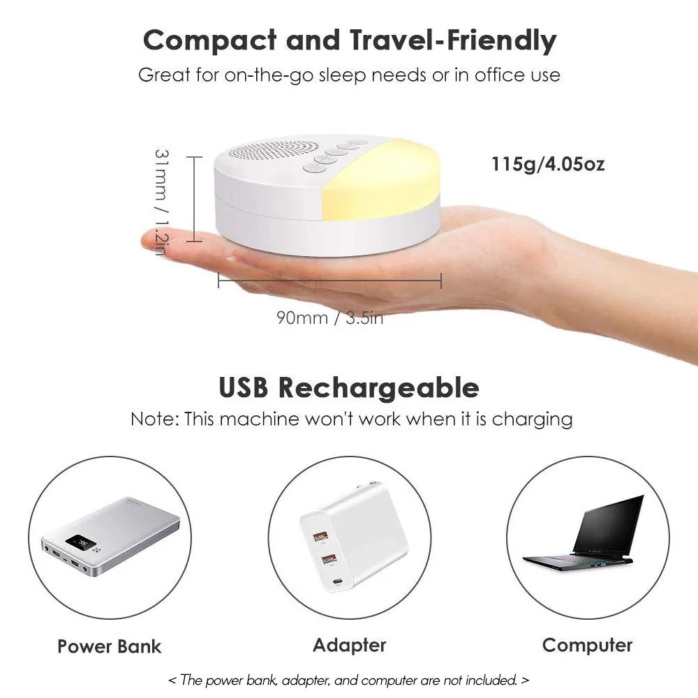 Royaleva Baby White Noise Machine with Night Light