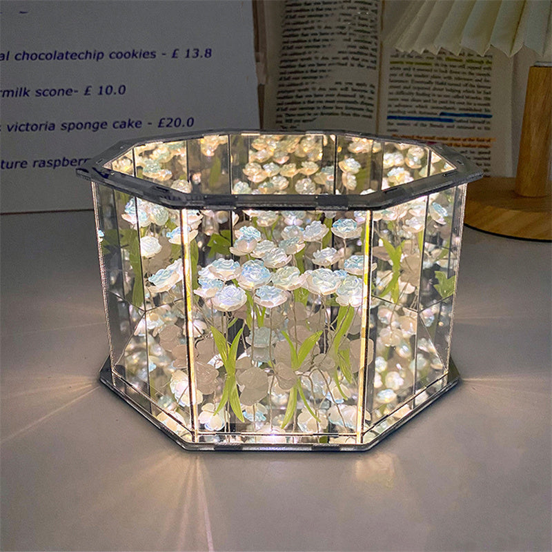 Royallure Tulip Mirror Night Light Lamp - 7 Color Options - Blue Rose