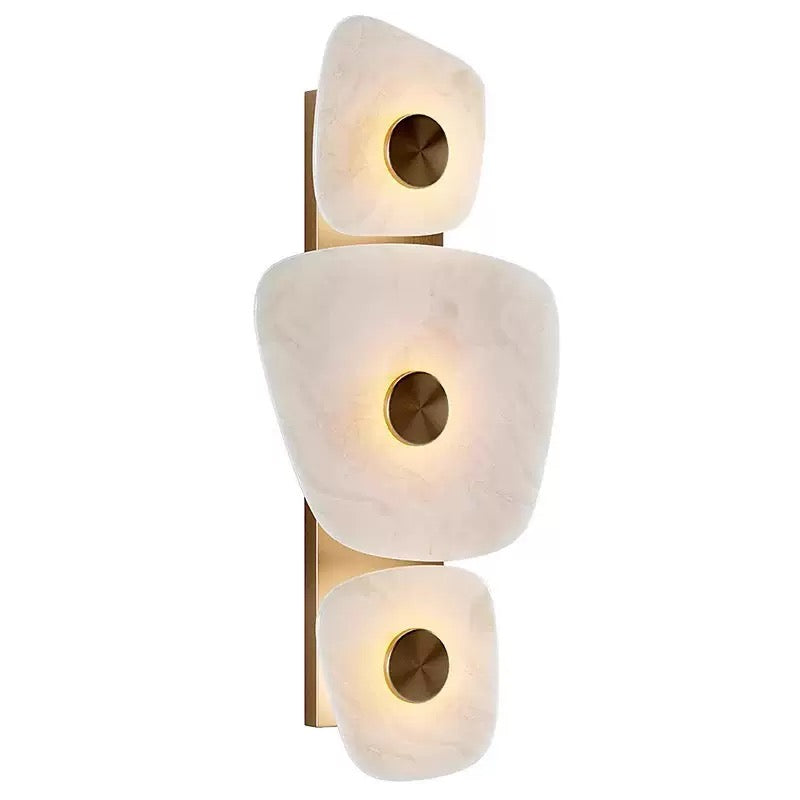 LuxRoyale Irregular Onyx Wall Sconce - Modern Stone LED Wall Light