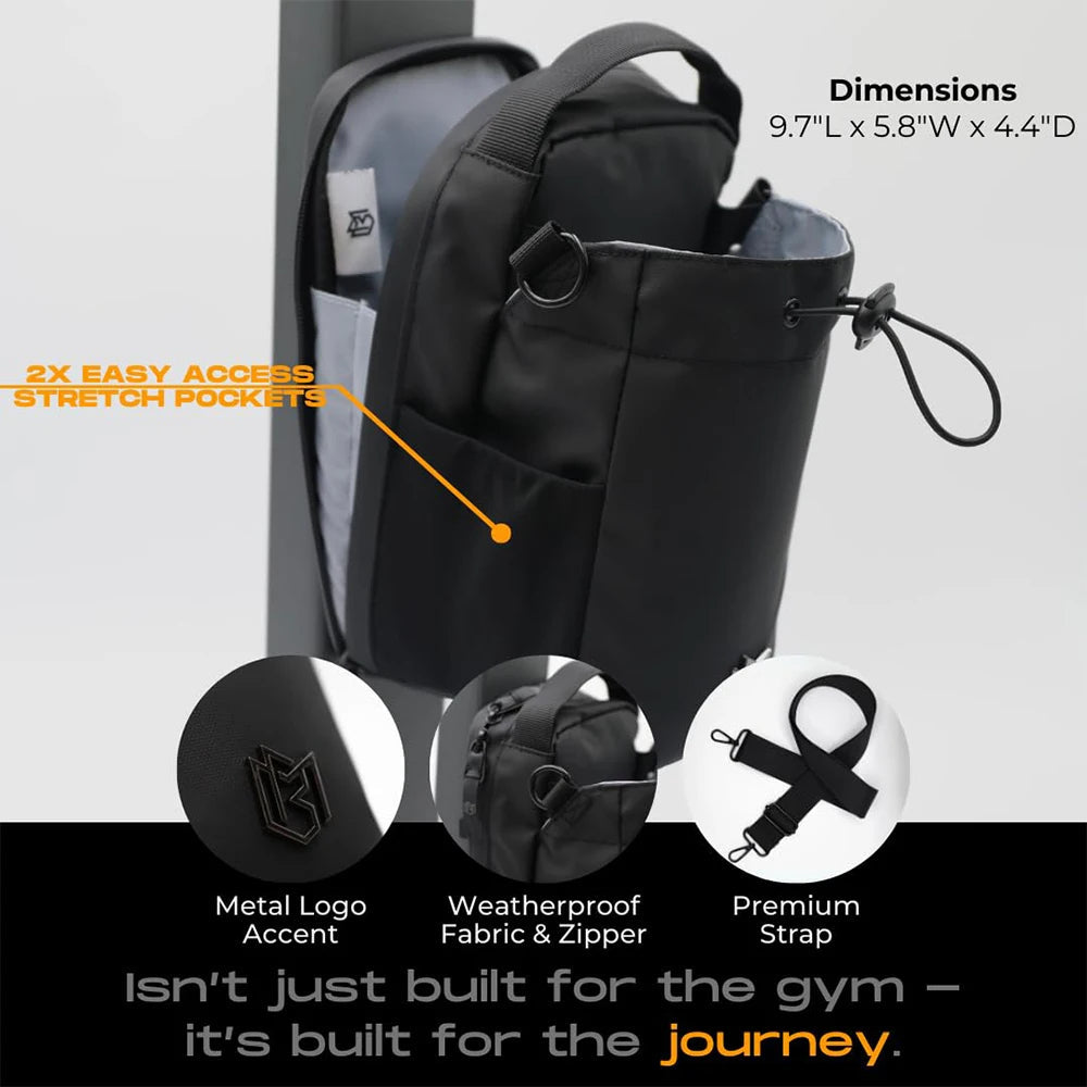 Royaleva Magnetic Water Bottle Gym Bag with Sling Design